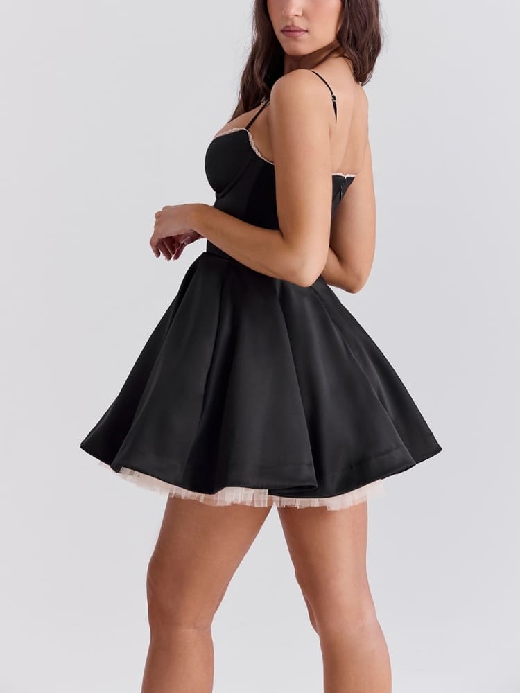 Black Tulle Mini Dress Newgew Dresses