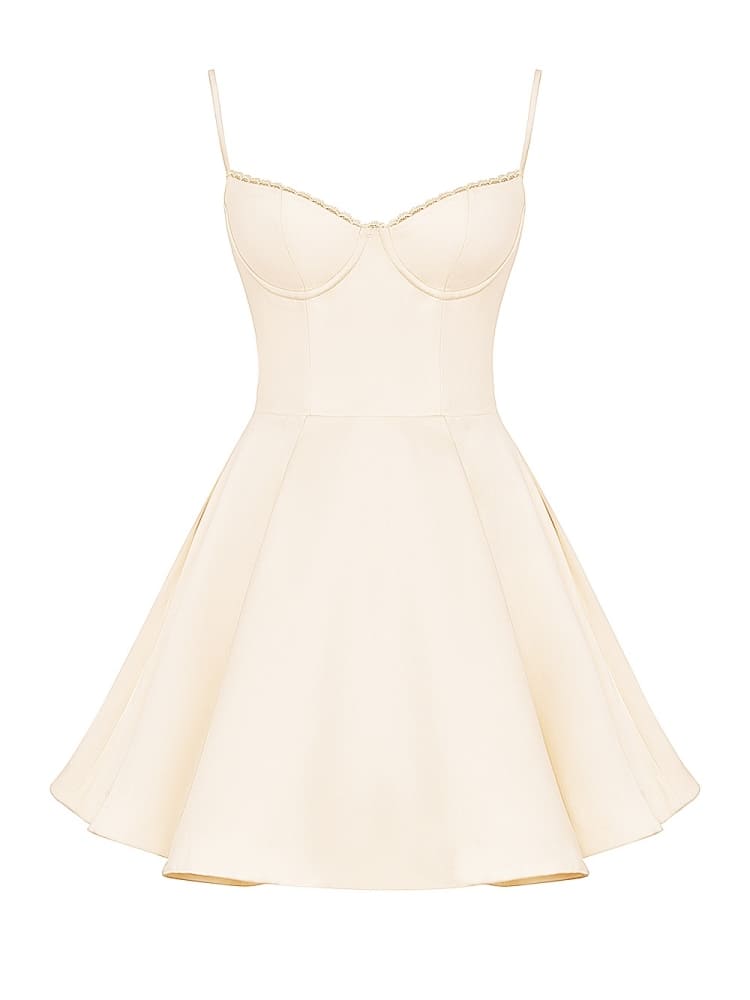 Vintage Cream Tulle Mini Dress Newgew Dresses