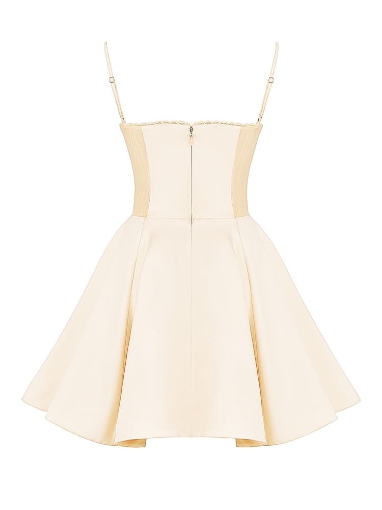Vintage Cream Tulle Mini Dress Newgew Dresses