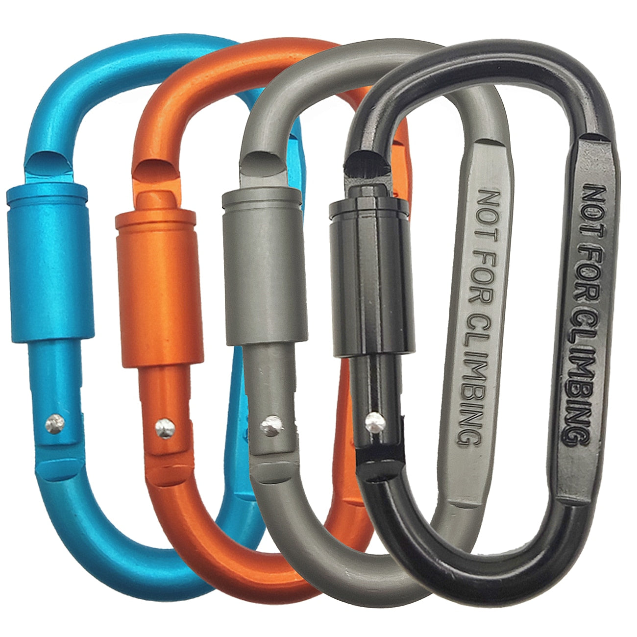 x4 Aluminum Carabiner Clip Key Chain Newgew