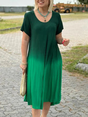 Tie Dye Gradient Flare Dress Newgew Dresses