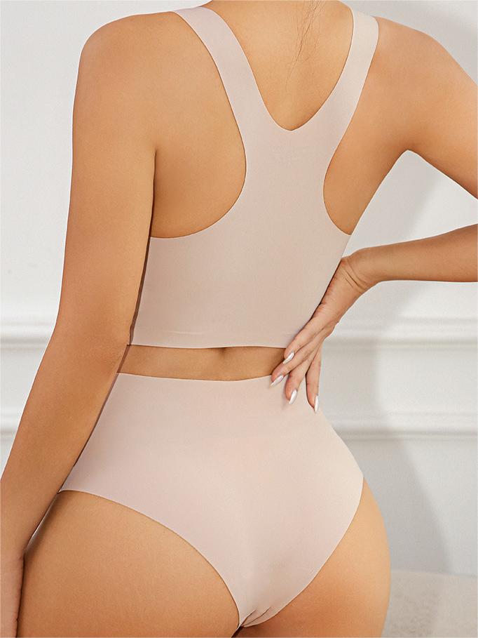 Seamless Racerback Wireless Tank Bra and Panty Set NewGew