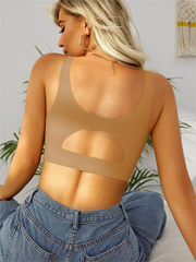 Cut Out Back No Show Wireless Yoga Bra NewGew