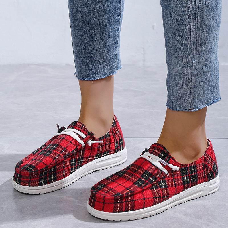 Casual Lace-Up Loafers Canvas Shoes Newgew