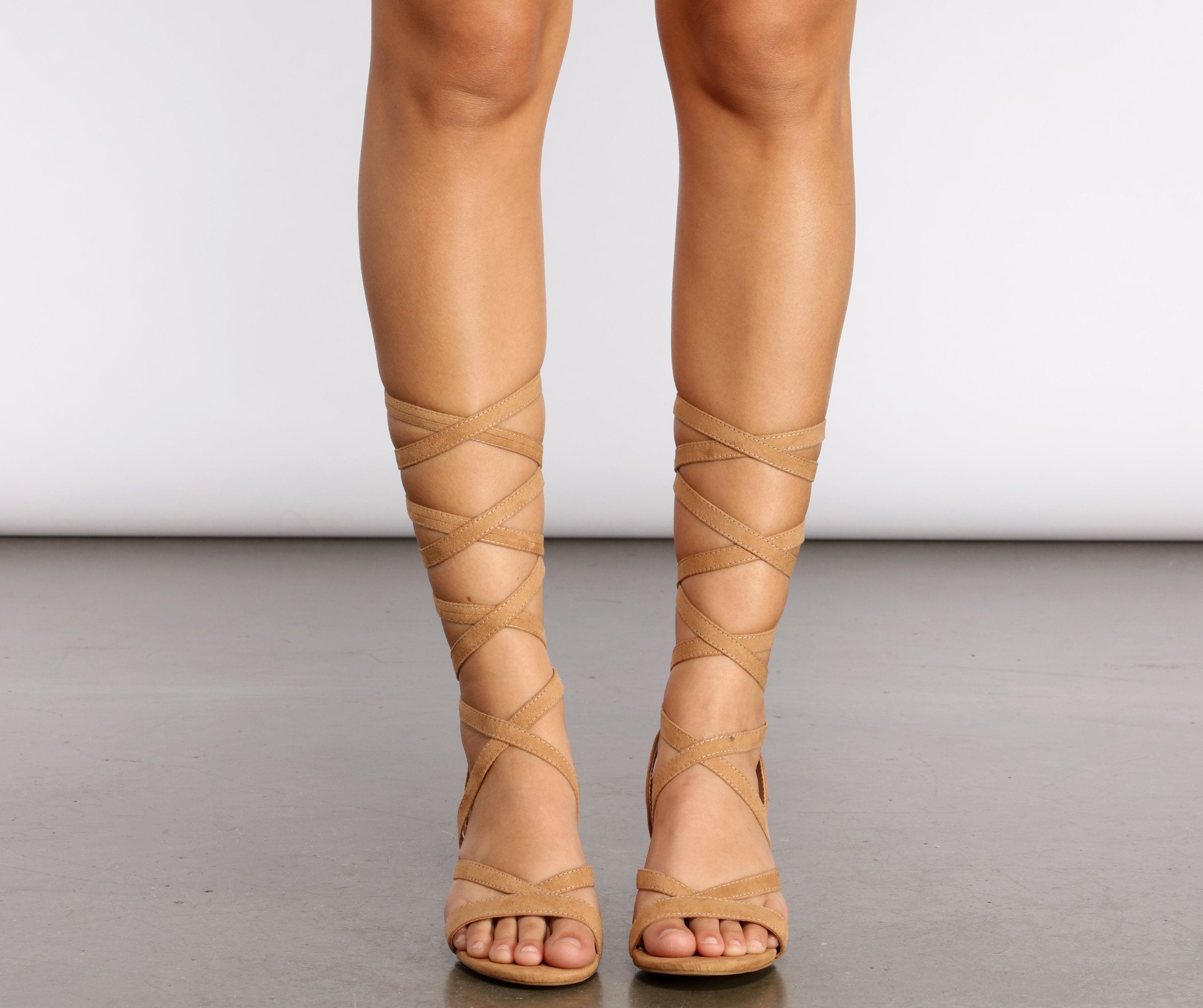 Less Is More Strappy Low Heels Newgew