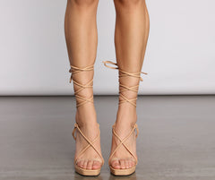 Stylish Strappy Square Toe Platform Heels Newgew