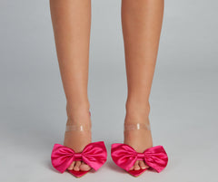 The Perfect Bow Satin Stiletto Heels Newgew