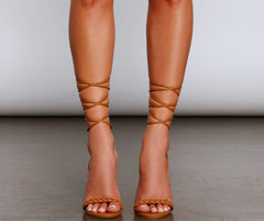 Love The Look Lace-Up Stiletto Heels Newgew