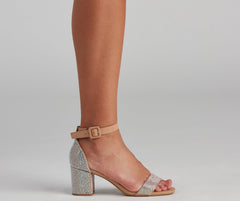 Dreamy Sparkle Block Heels Newgew