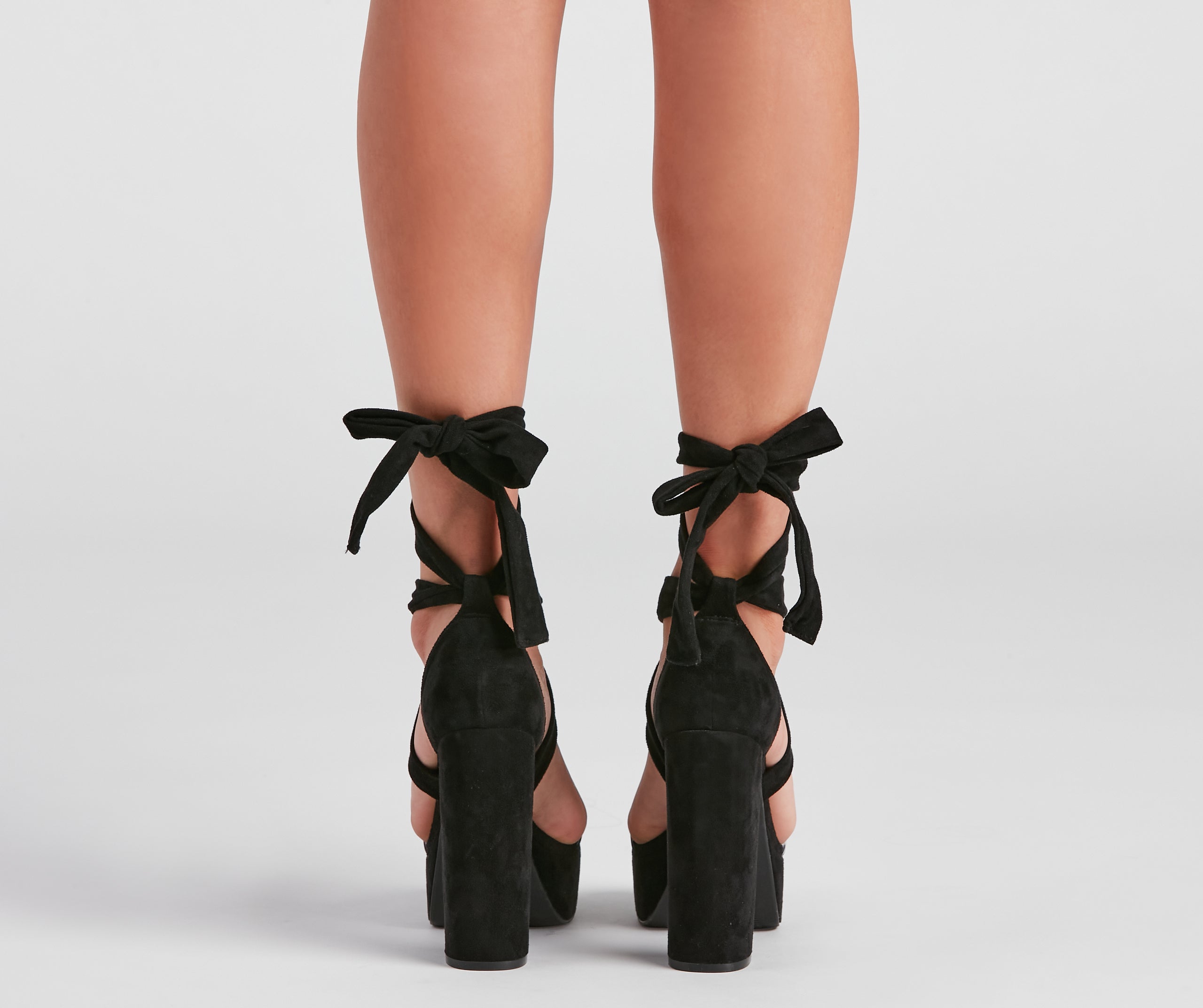 Fashionista Walkin' Lace-Up Platform Heels Newgew