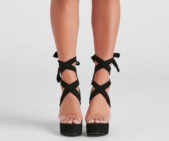 Fashionista Walkin' Lace-Up Platform Heels Newgew