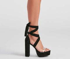 Fashionista Walkin' Lace-Up Platform Heels Newgew