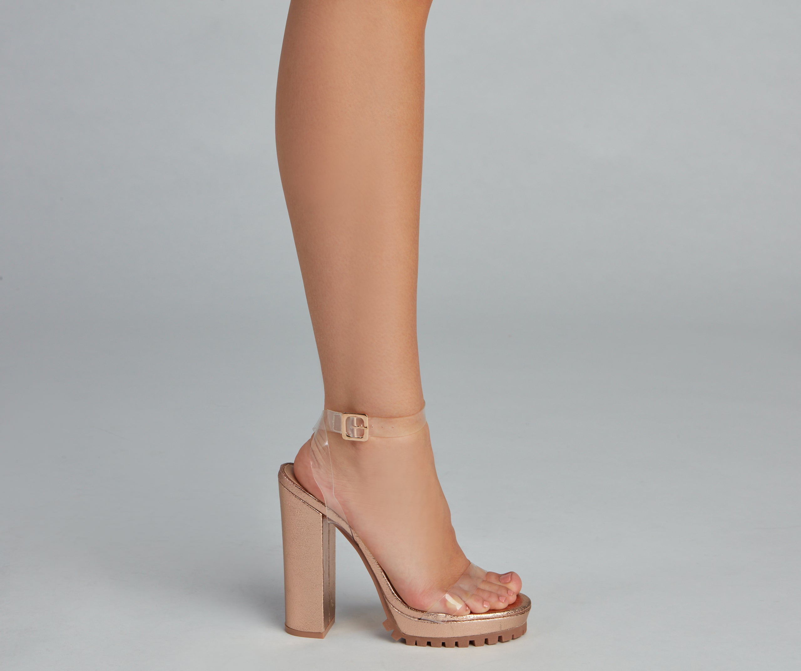 Glam Girl Gone Edgy Lug Sole Block Heels Newgew