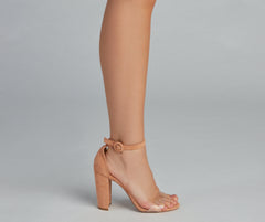 Always Chic PVC Faux Suede Heels Newgew