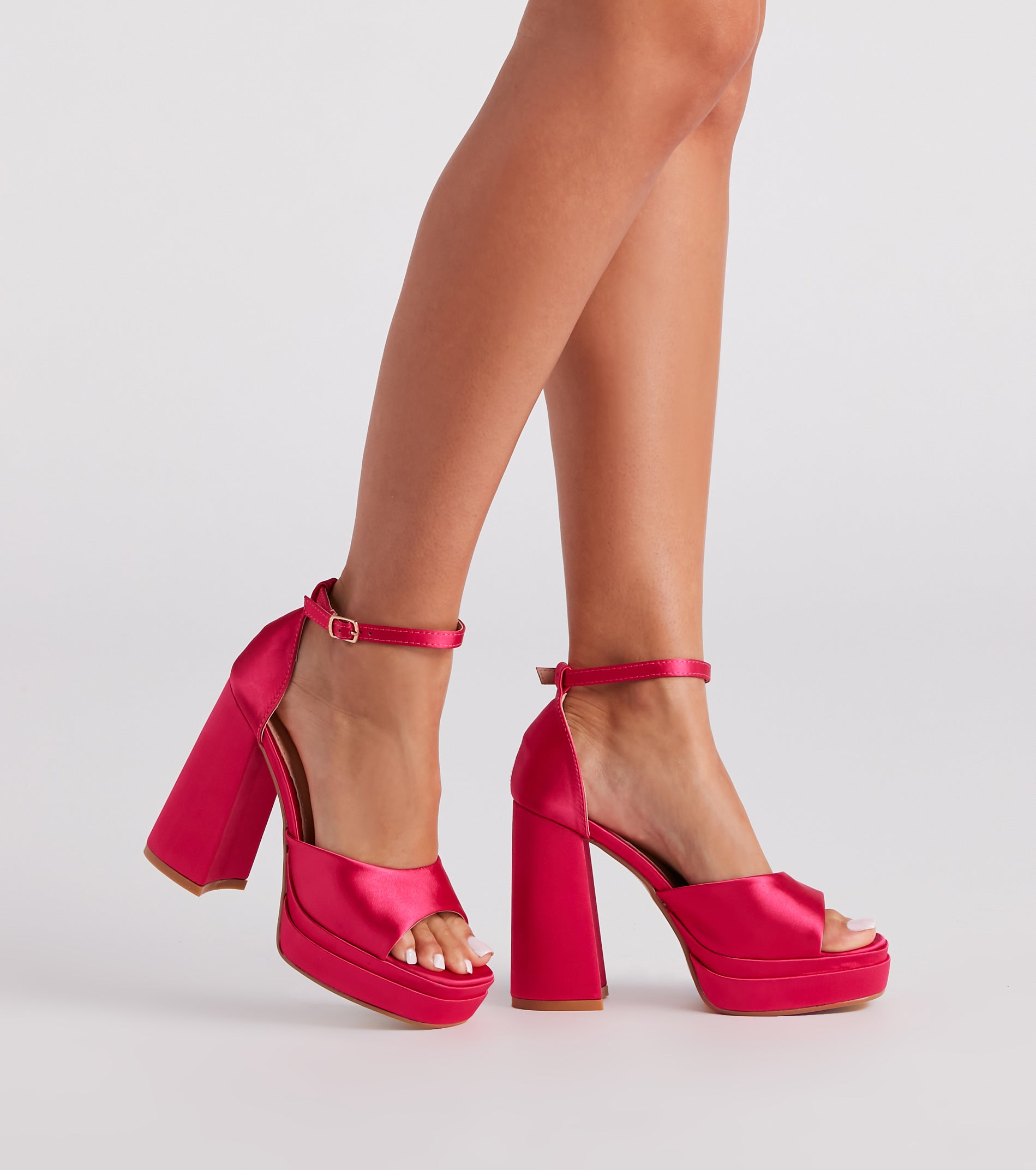 Something New Satin Platform Heels Newgew