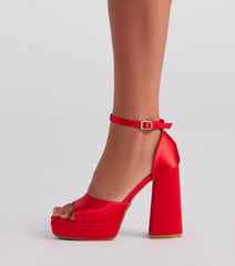 Something New Satin Platform Heels Newgew