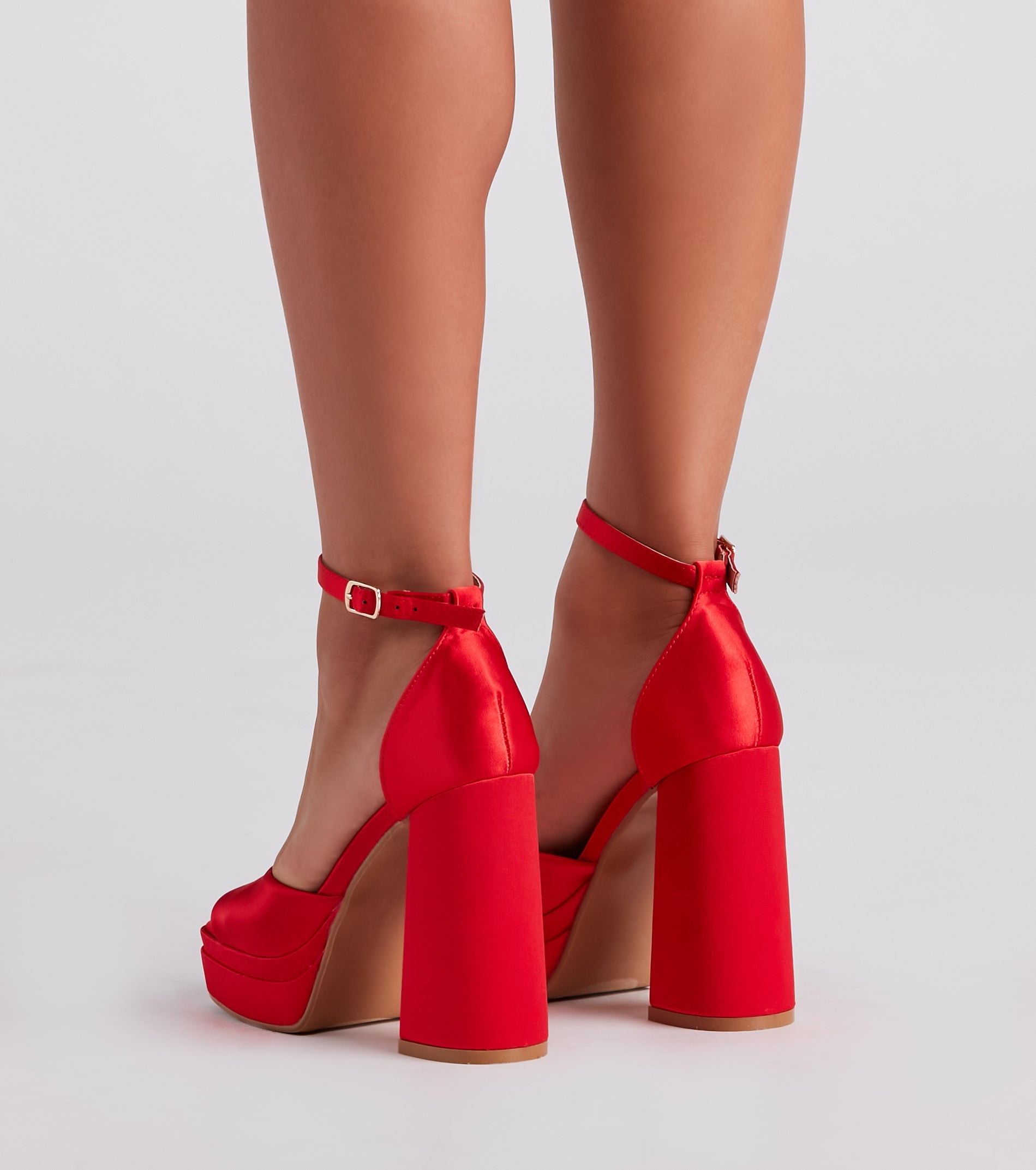 Something New Satin Platform Heels Newgew