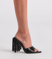 Fierce In Fringe Stiletto Heels Newgew