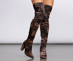 Leopard Diva Over The Knee Boots Newgew