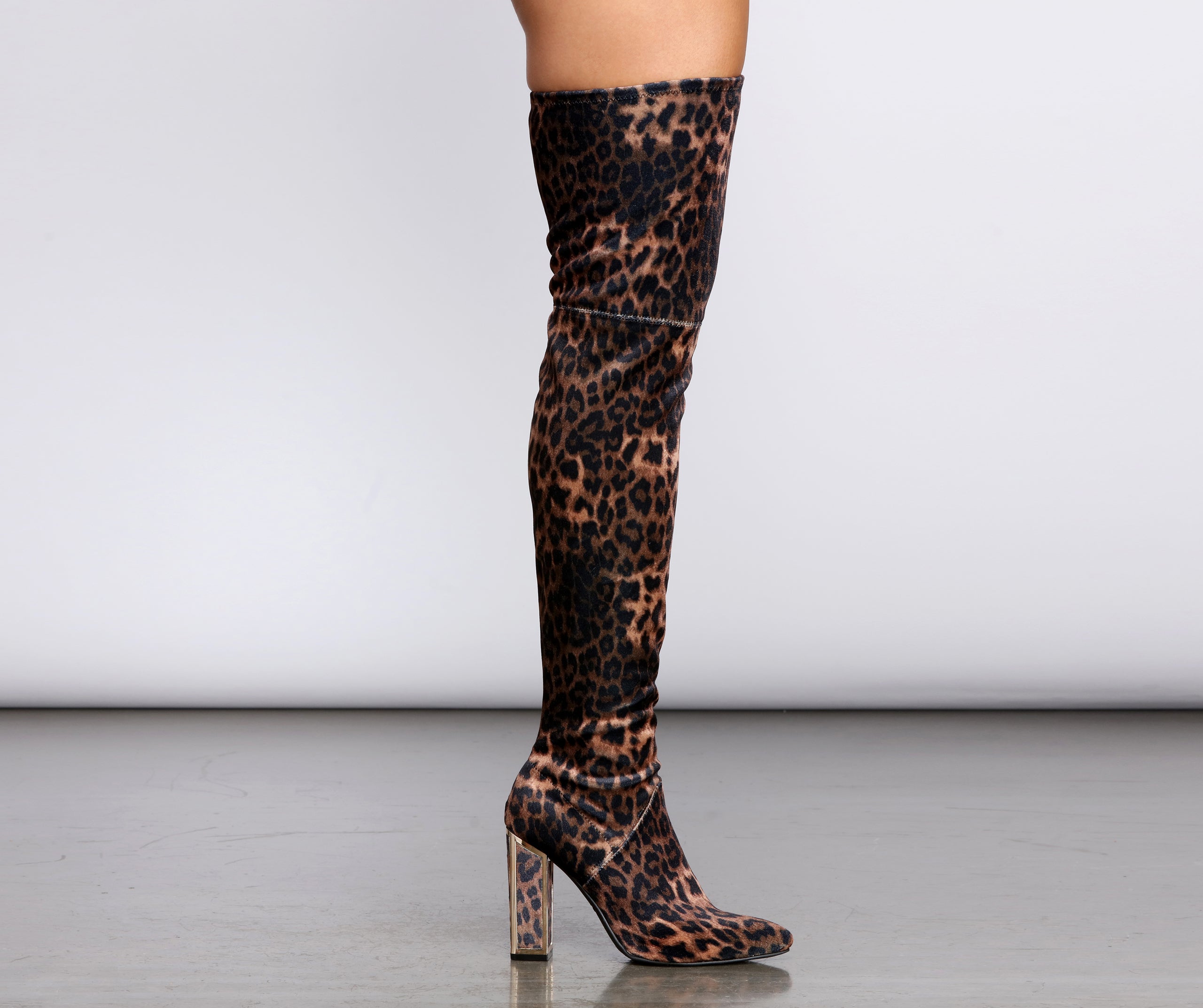 Leopard Diva Over The Knee Boots Newgew