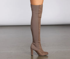 50/50 Thigh High Faux Suede Boots Newgew