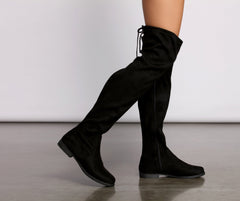 Simply Stylish Flat Over The Knee Boots Newgew