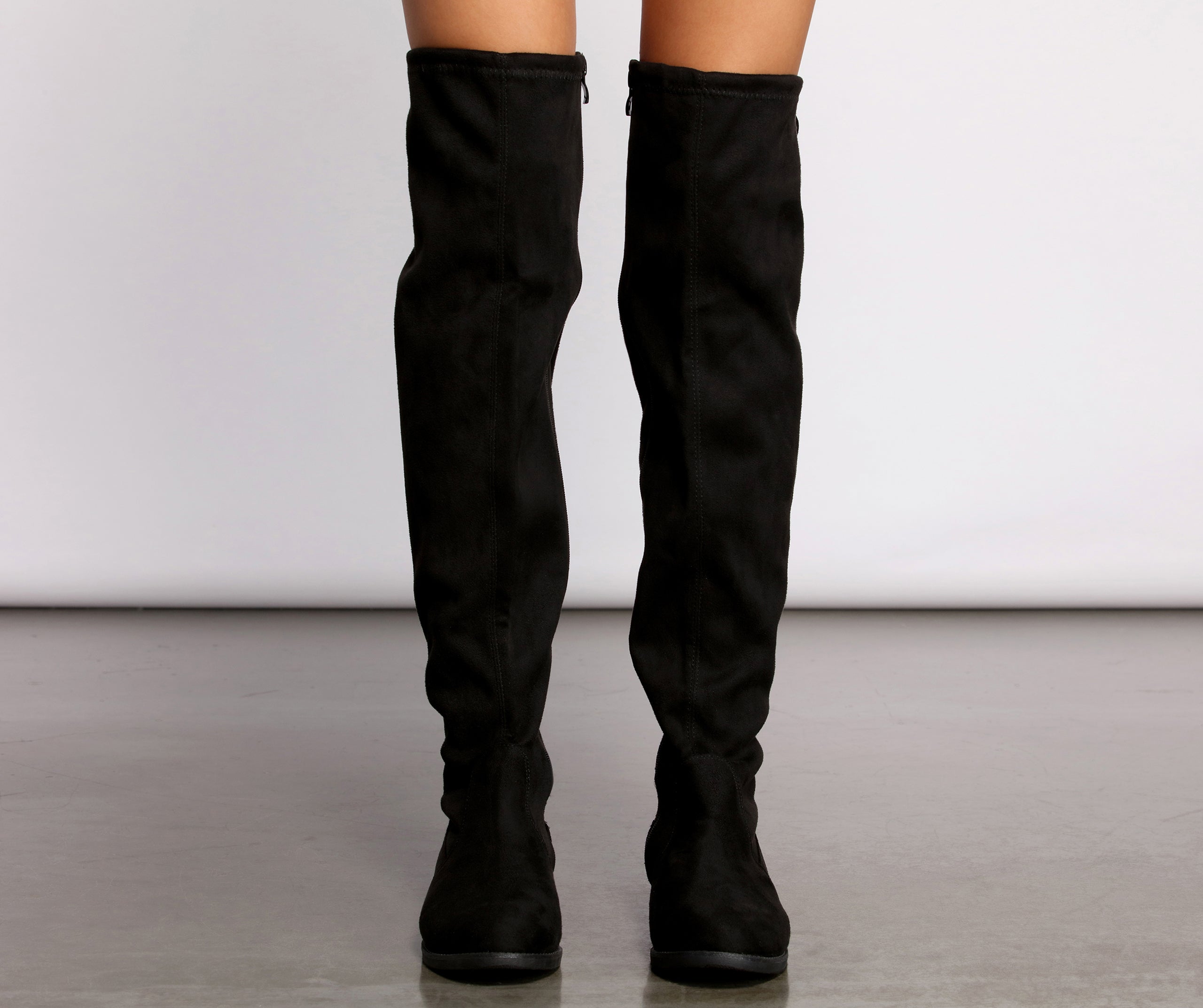 Simply Stylish Flat Over The Knee Boots Newgew