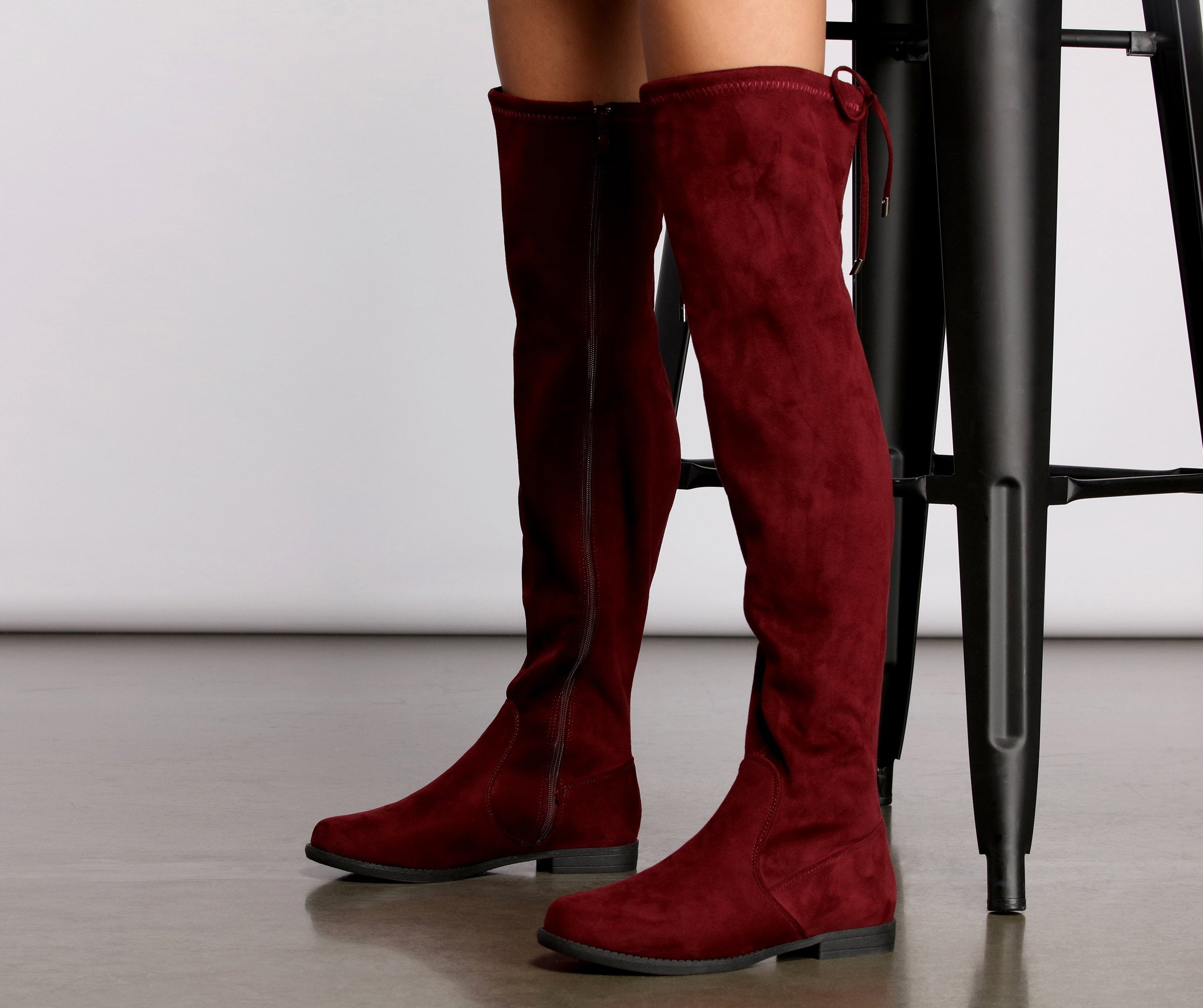 Simply Stylish Flat Over The Knee Boots Newgew