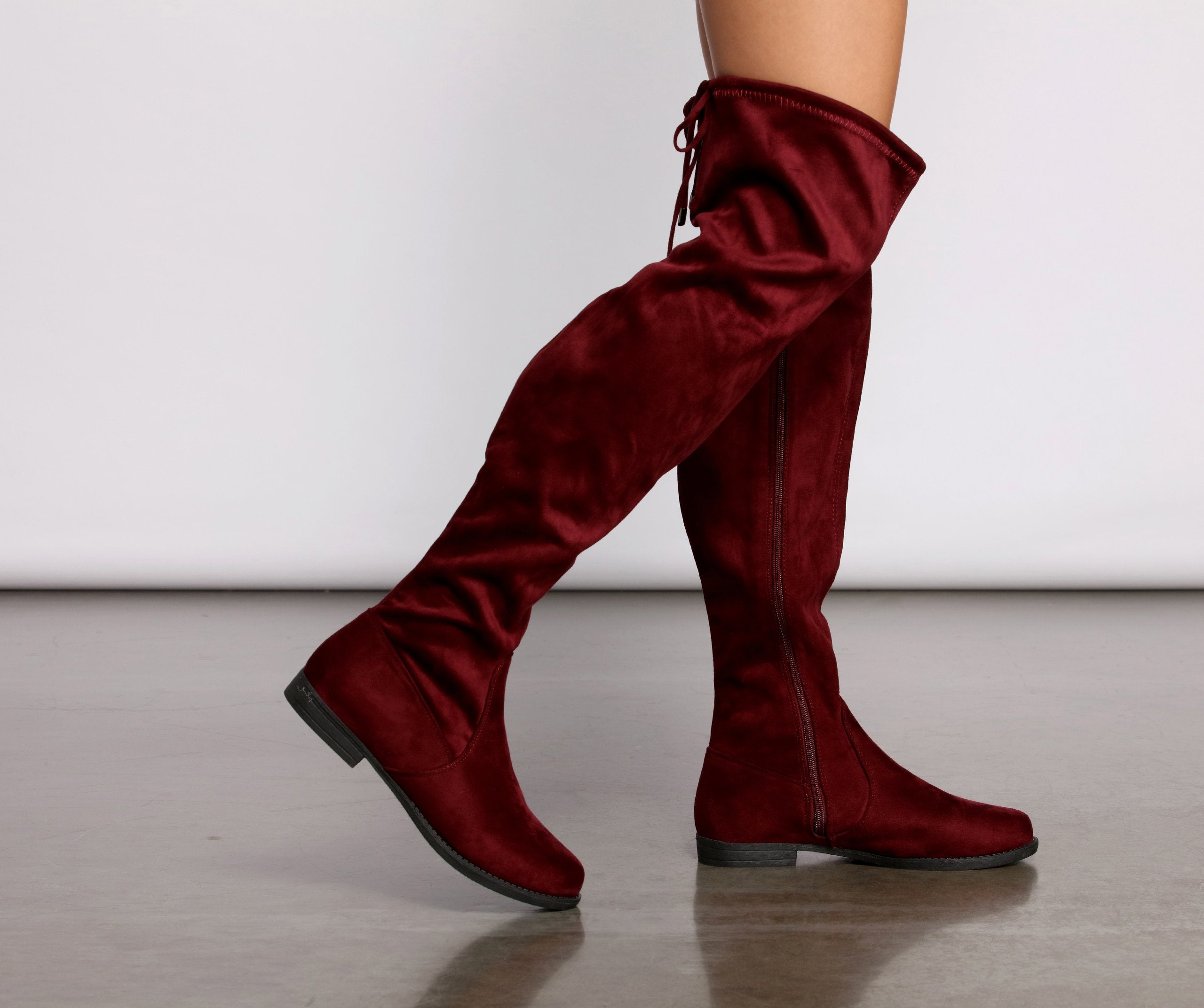 Simply Stylish Flat Over The Knee Boots Newgew