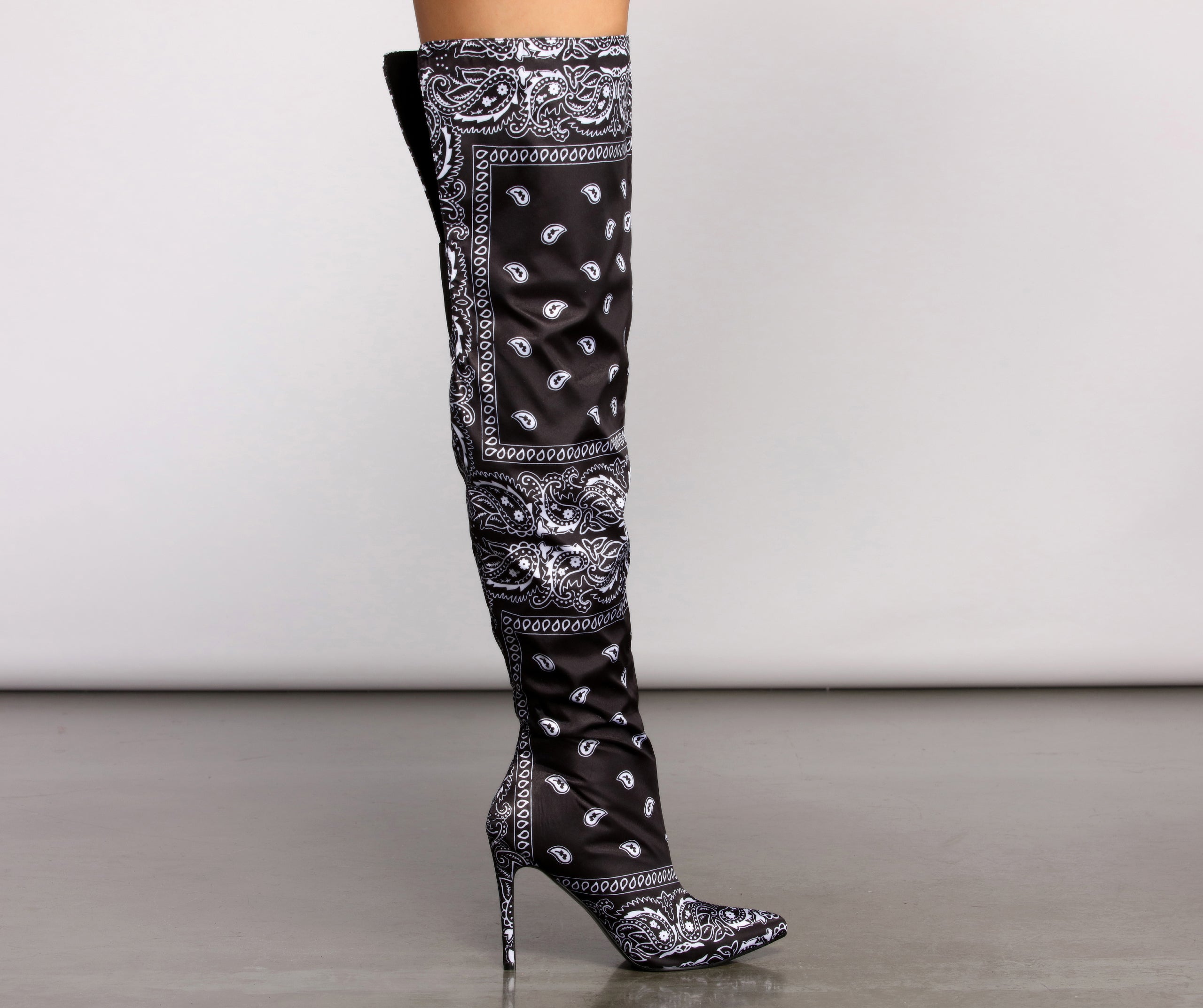 Trendy Thigh-High Pointed Toe Stiletto Boots Newgew