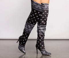 Trendy Thigh-High Pointed Toe Stiletto Boots Newgew