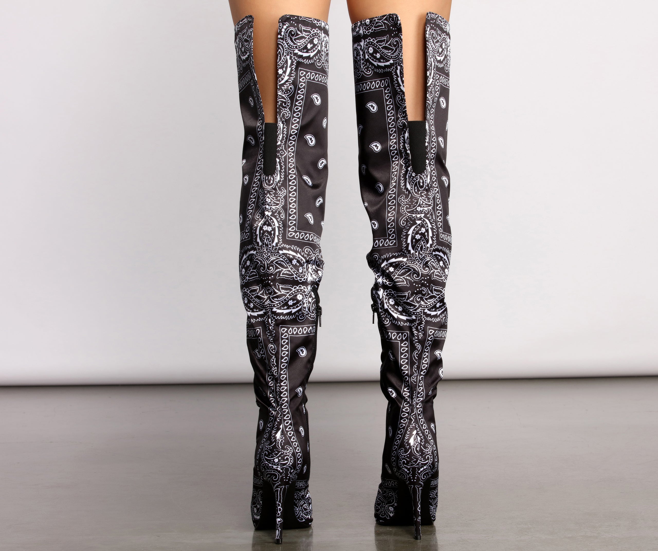 Trendy Thigh-High Pointed Toe Stiletto Boots Newgew