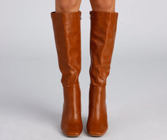 Walk It Out In Style Faux Leather Boots Newgew