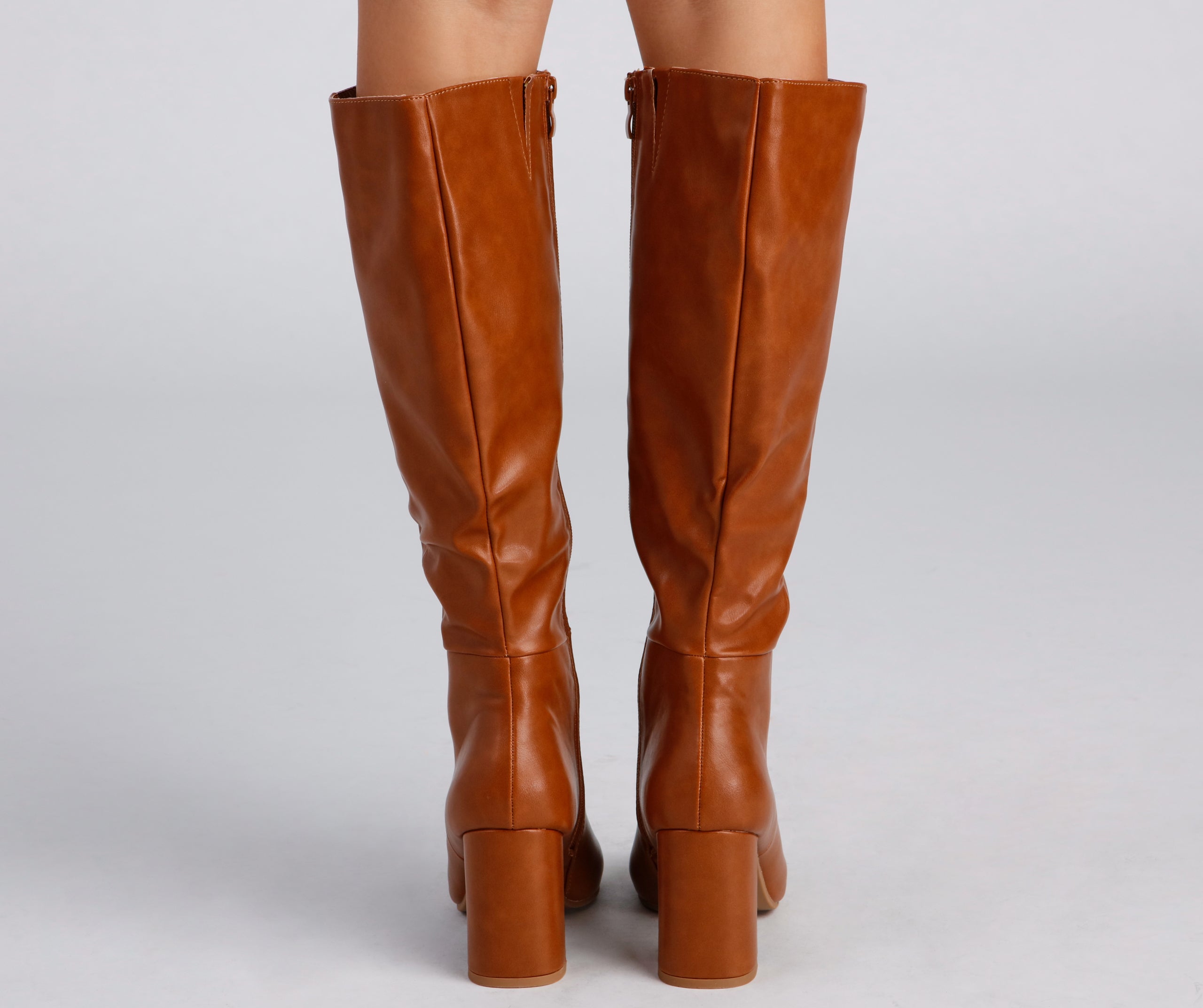 Walk It Out In Style Faux Leather Boots Newgew