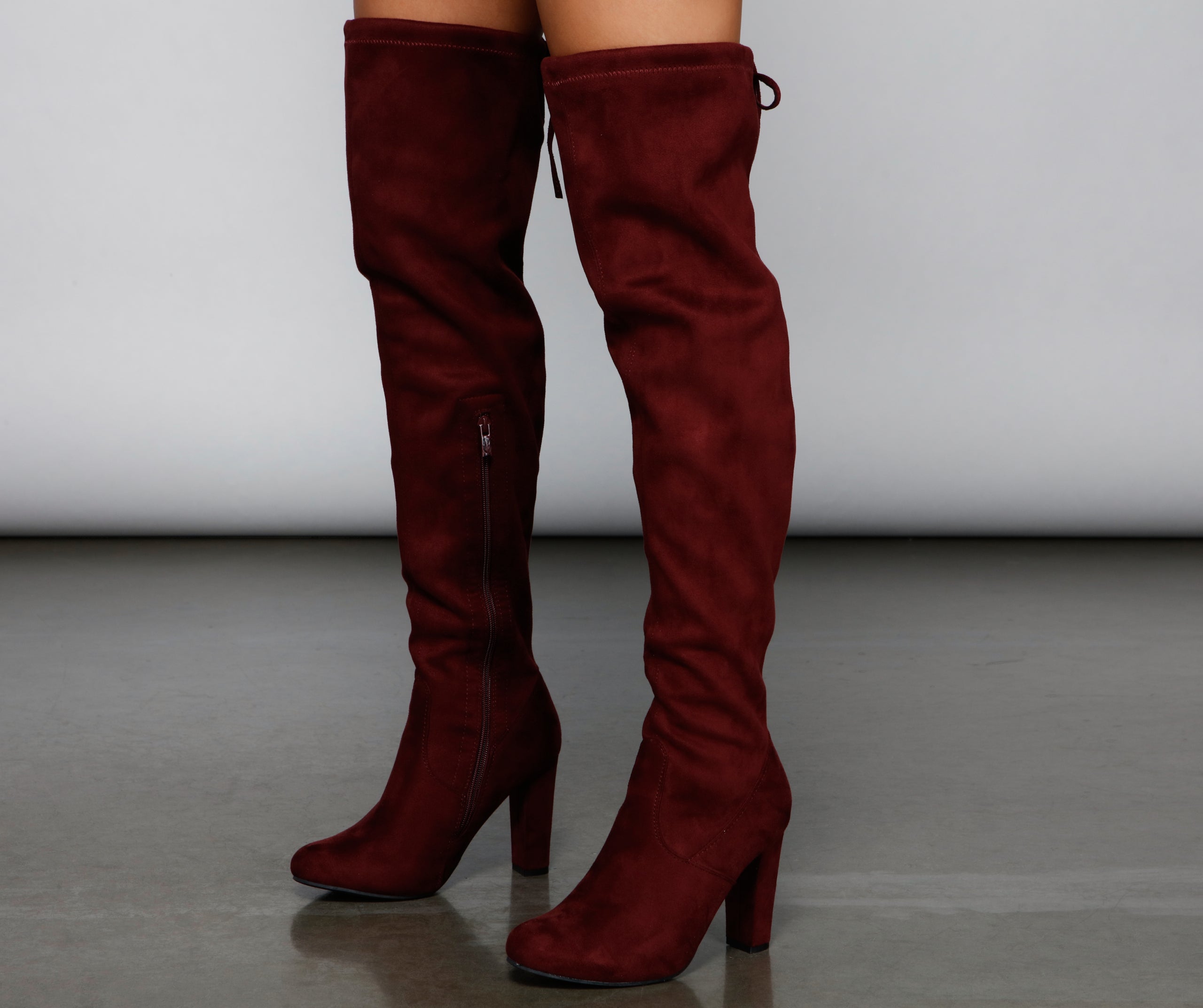 Essential Over The Knee Faux Suede Boots Newgew