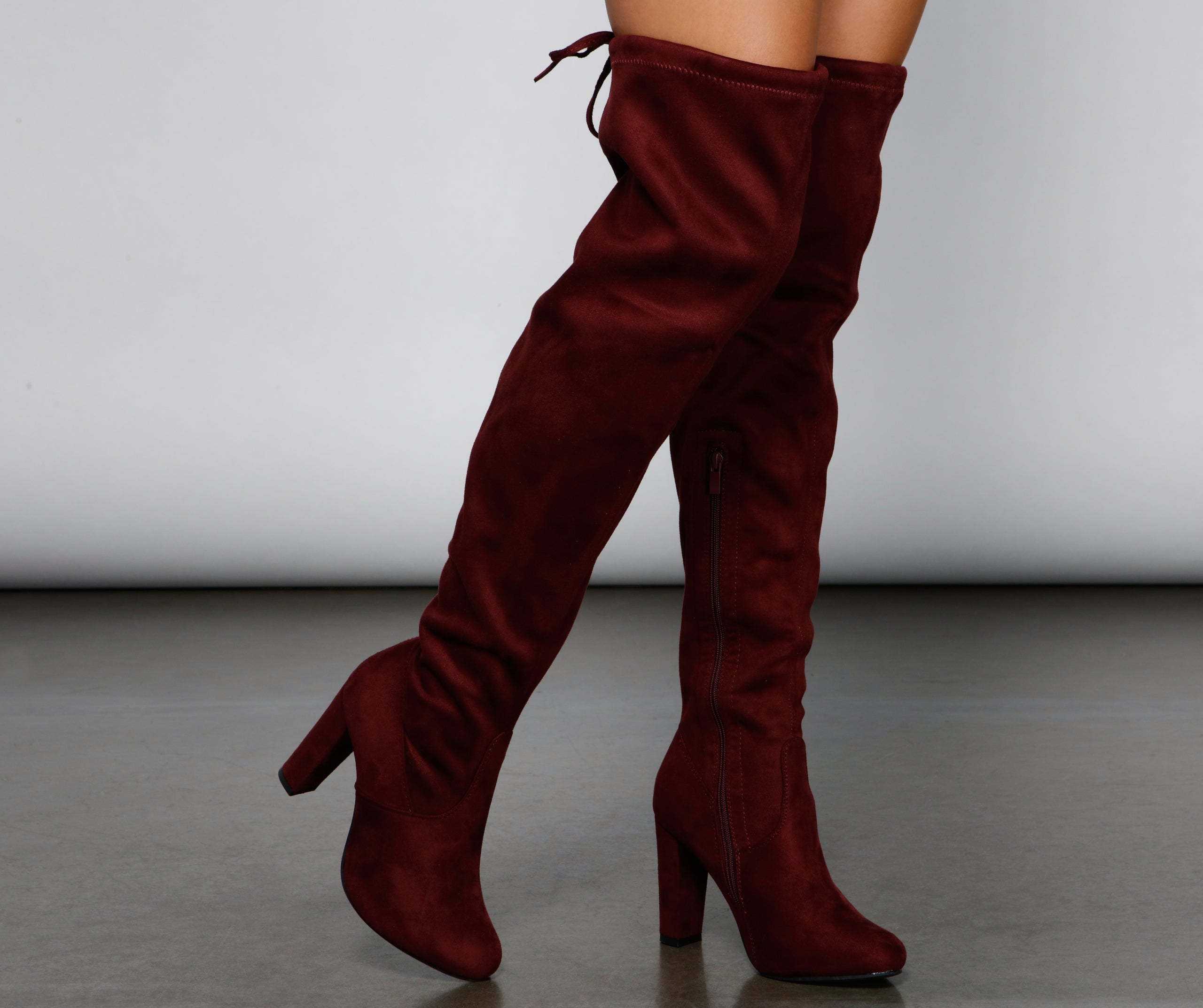 Essential Over The Knee Faux Suede Boots Newgew