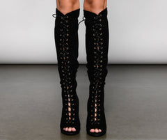 Step Out And Slay Knee-High Stiletto Boots Newgew