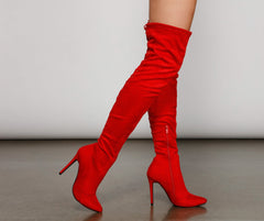 Hot Like Fire Over-The-Knee Stiletto Boots Newgew