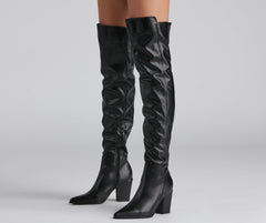 Tres Chic Faux Leather Boots Newgew