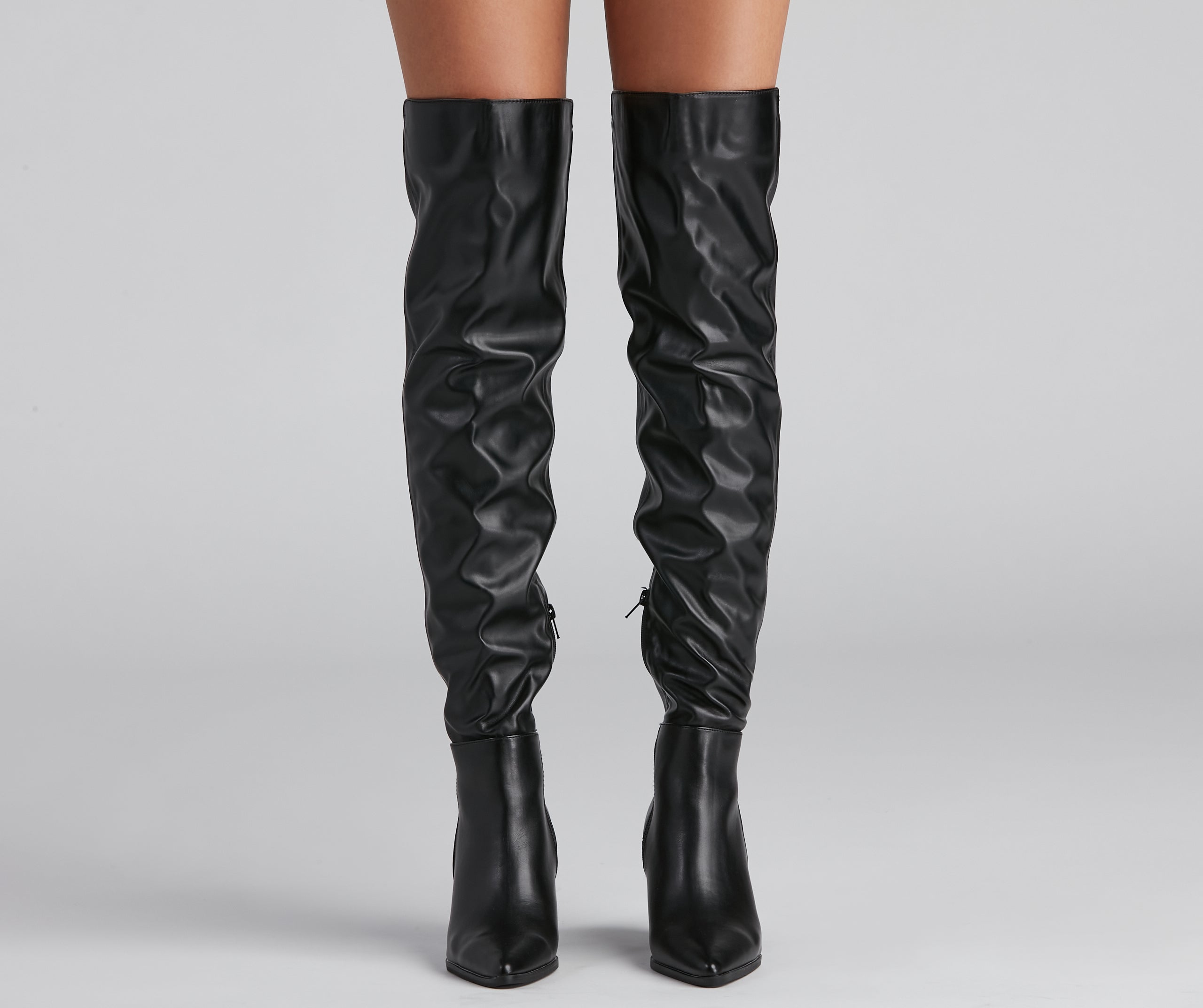 Tres Chic Faux Leather Boots Newgew