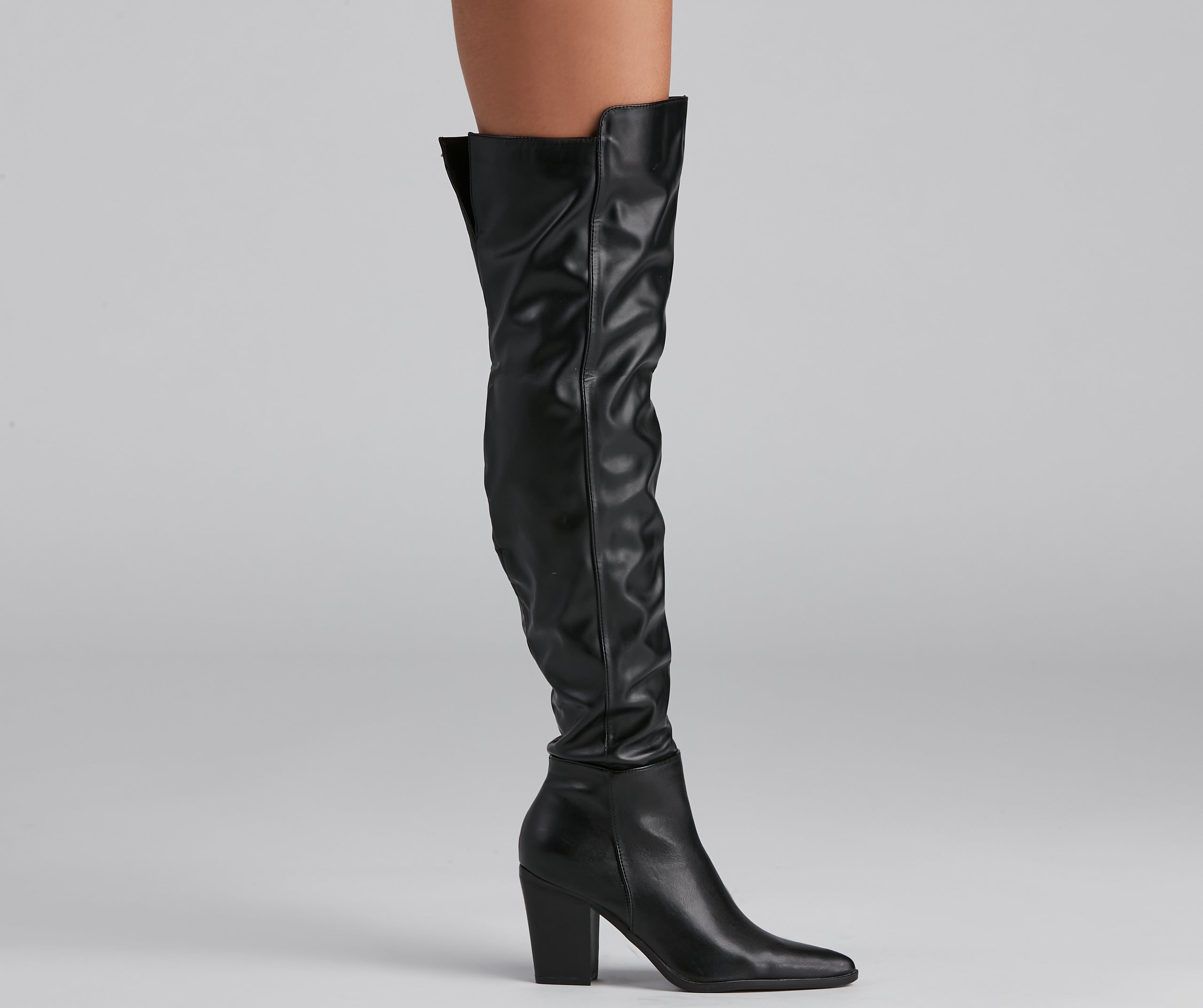 Tres Chic Faux Leather Boots Newgew