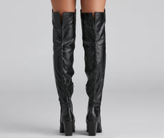 Tres Chic Faux Leather Boots Newgew