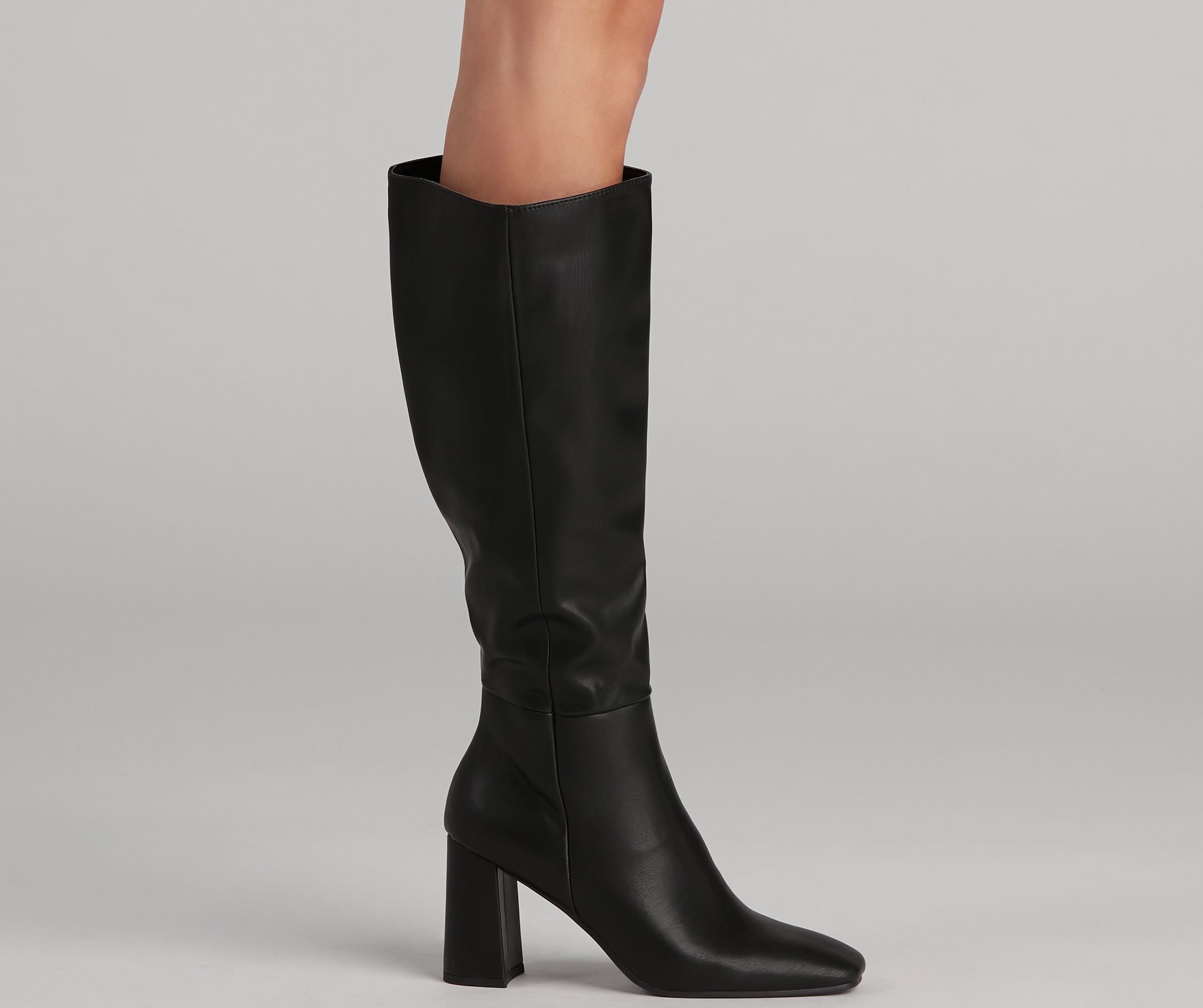 Walk It Out In Style Faux Leather Boots Newgew