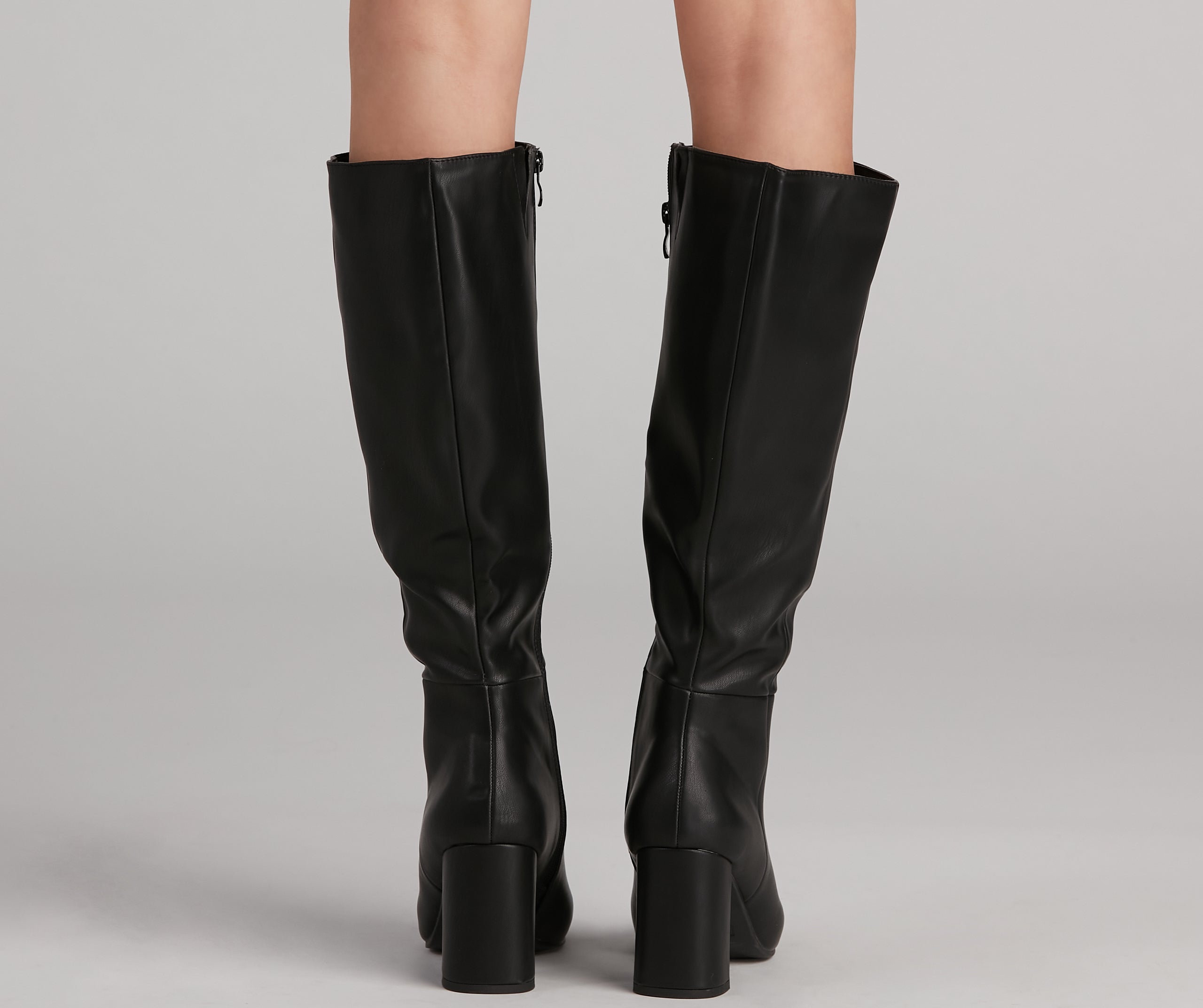 Walk It Out In Style Faux Leather Boots Newgew