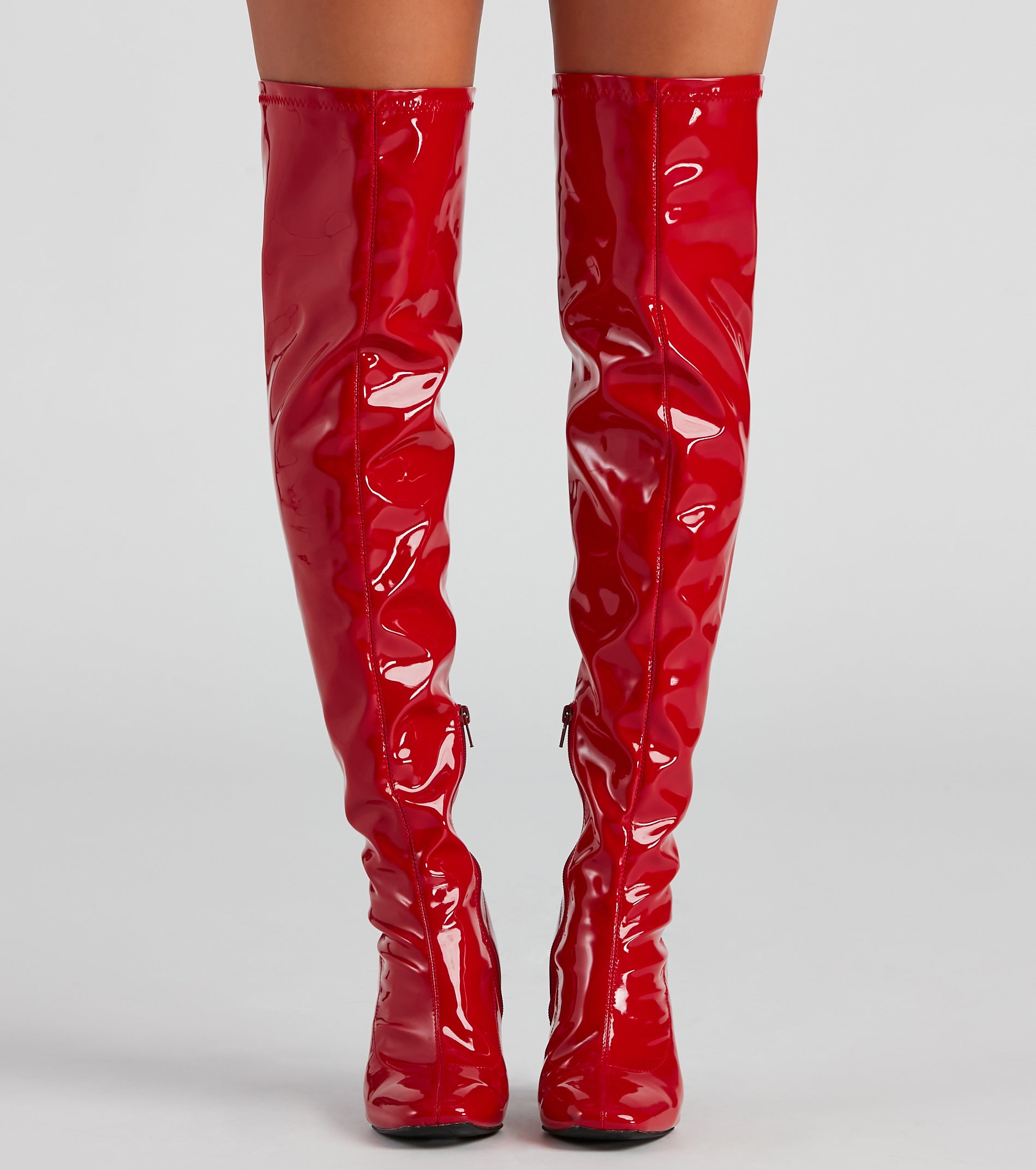 Sleek Vibes Only Thigh-High Boots Newgew