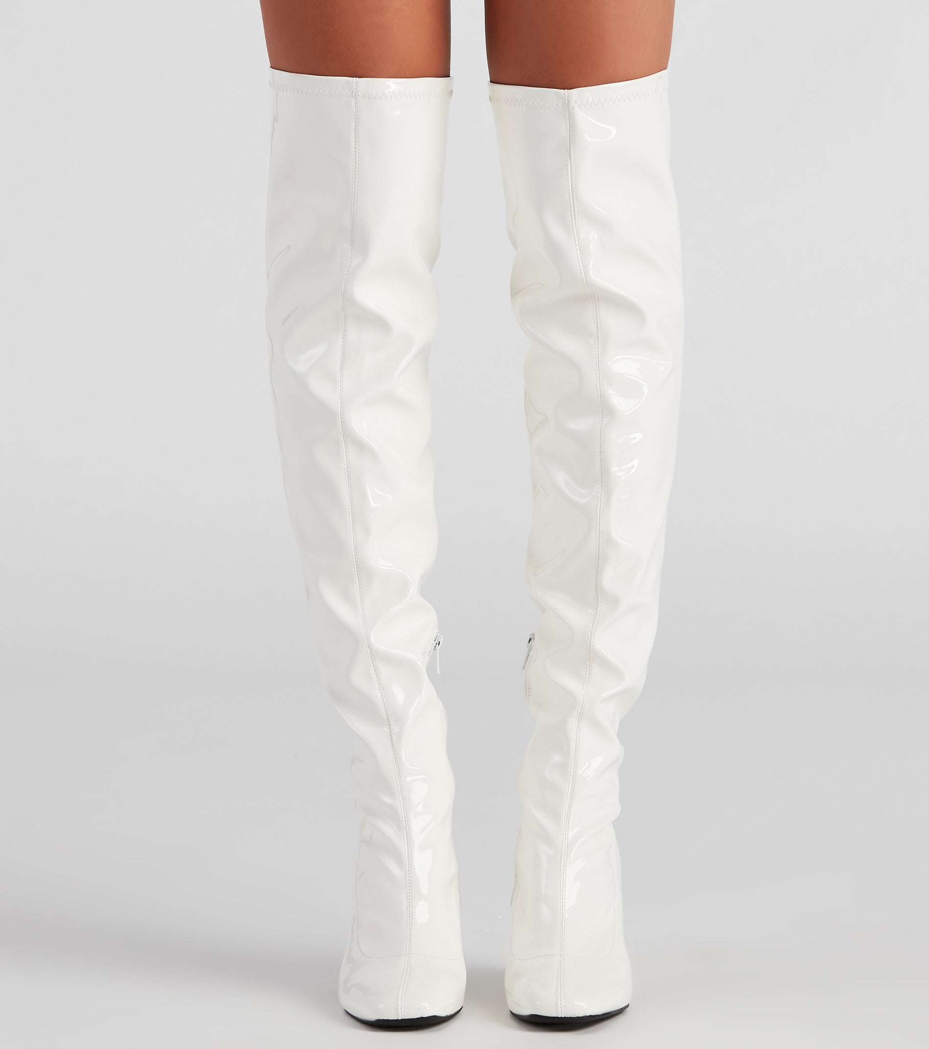 Sleek Vibes Only Thigh-High Boots Newgew