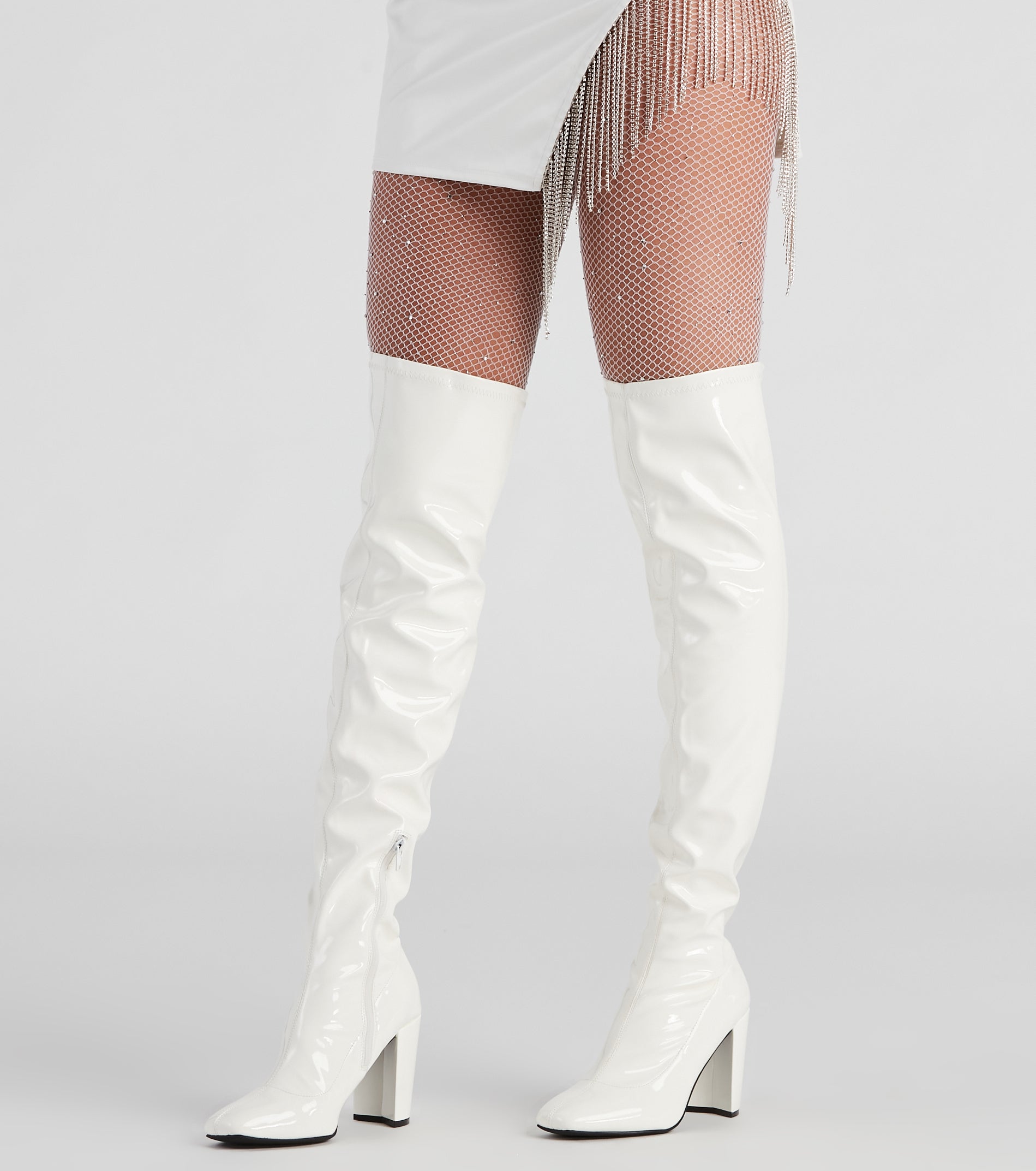 Sleek Vibes Only Thigh-High Boots Newgew