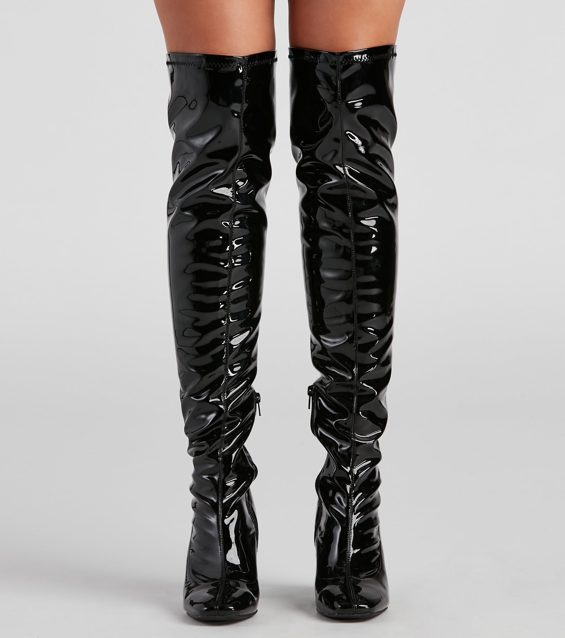 Sleek Vibes Only Thigh-High Boots Newgew