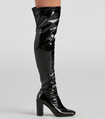 Sleek Vibes Only Thigh-High Boots Newgew