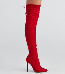 Sultry Lace-Up Thigh-High Boots Newgew